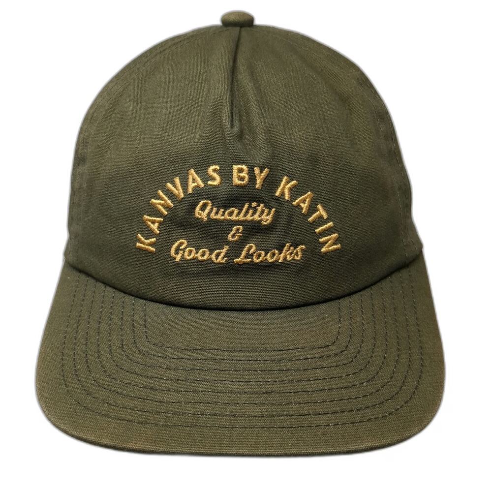 Katin Kanvas Quality & Good Looks 5 Panel Green Hat One Size Snapback Flat Brim